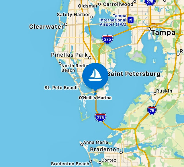 Tampa bay fishing map 